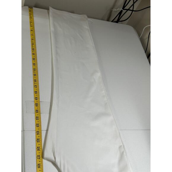 CBR Pants Womens Large White‎ Sheer Thin Cotton Blend Side Zip Minimalist Casual - Picture 13 of 13